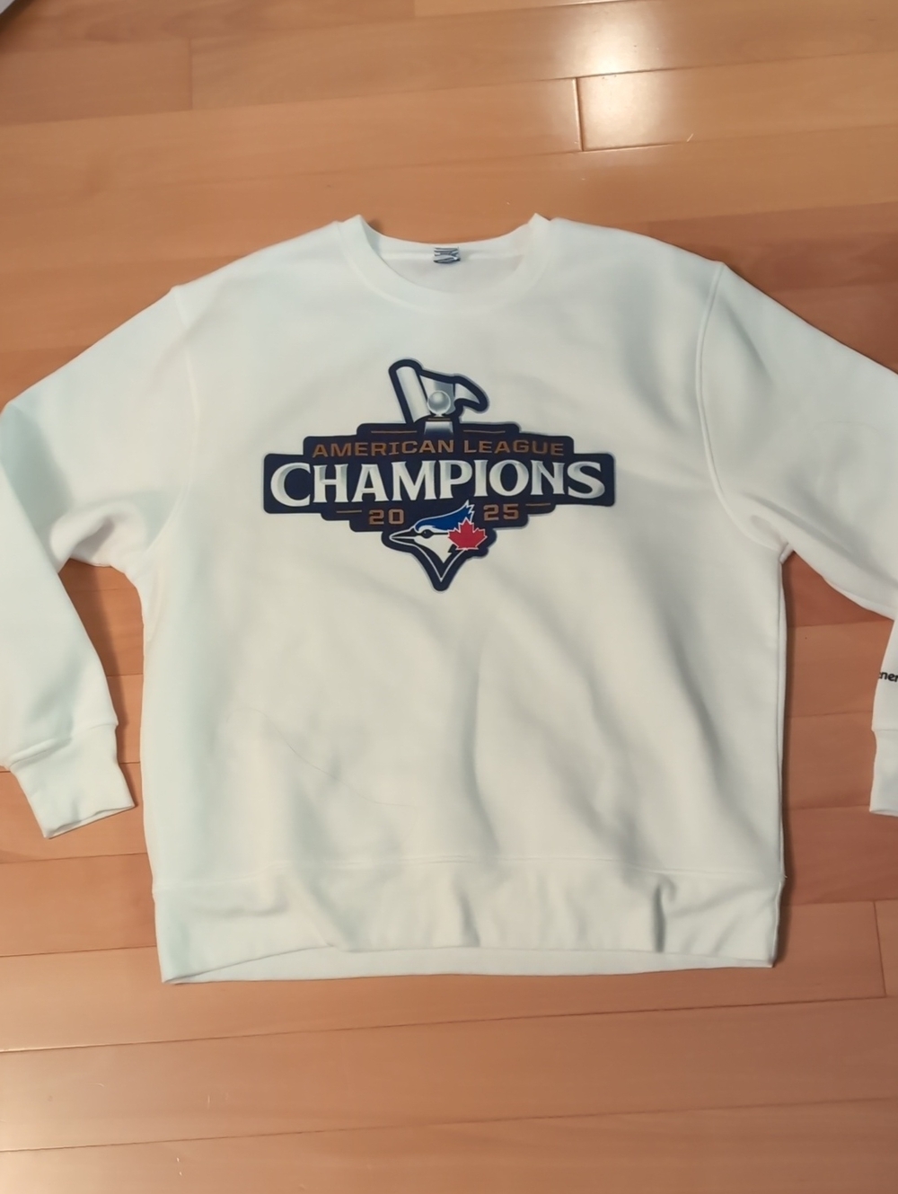 Toronto Blue jays American League Champions 2025 Crewneck Sweatshirt - White